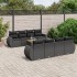 Set de sofás de jardín 8 piezas y cojines ratán sintético