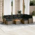 Set de sofás de jardín 10 pzas con cojines ratán sintético