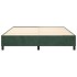 Estructura cama sin colchón terciopelo verde oscuro 160x200
