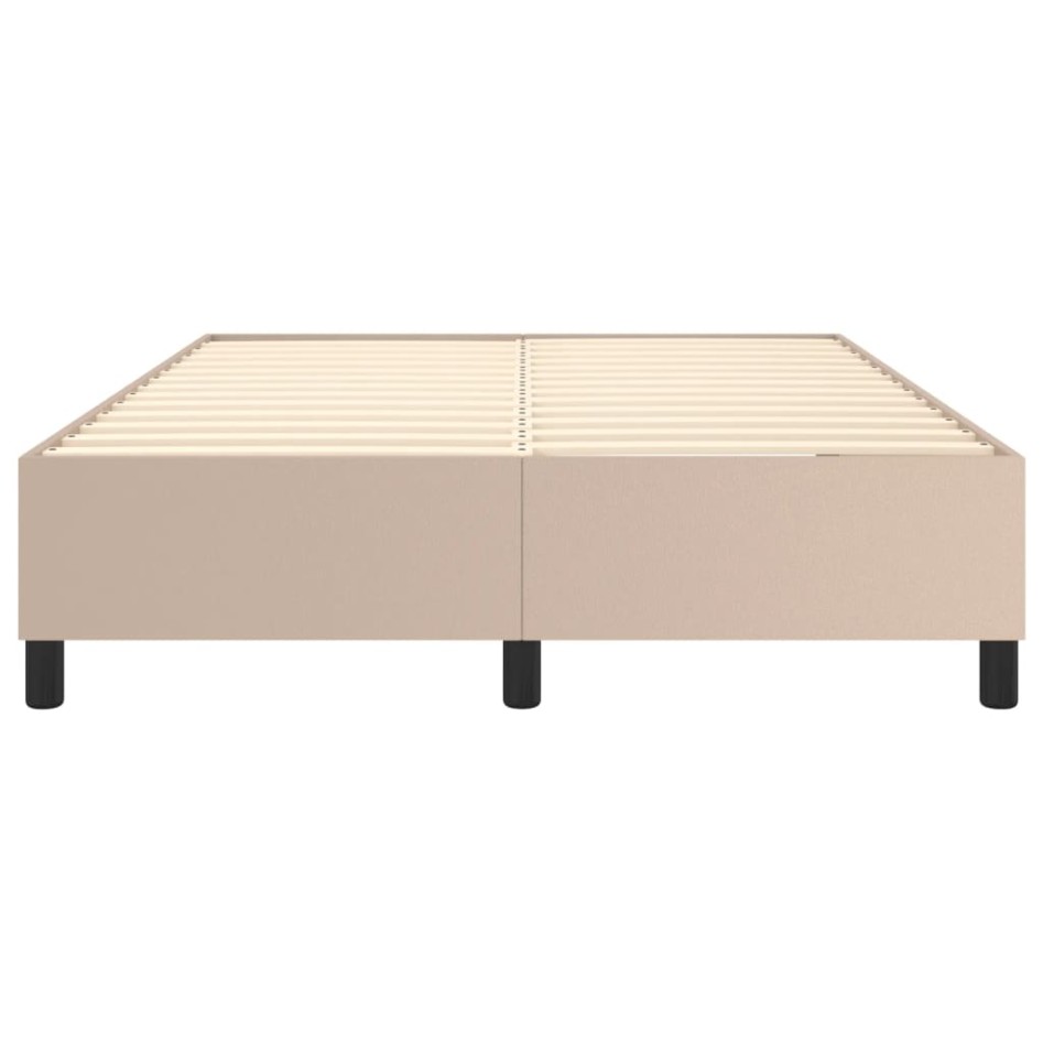 Estructura cama sin colchón cuero sintético capuchino