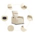 Sillón reclinable eléctrico de tela