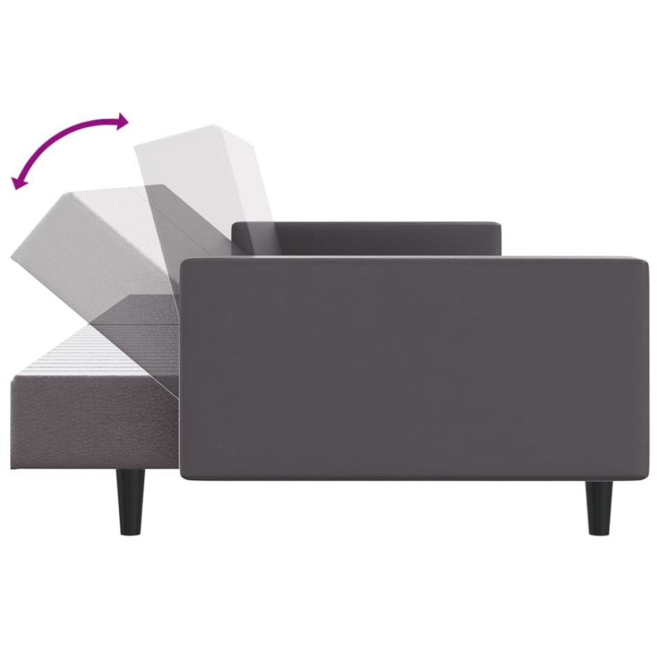 Juego de sofás 2 piezas cuero sintético