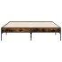 Estructura cama madera ingeniería metal roble ahumado