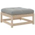Set de sofás de jardín 3 pzas con cojines madera maciza de