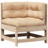 Juego de muebles de jardín 5 pzas y cojines madera maciza