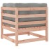 Set de sofás jardín 3 pzas con cojines madera abeto