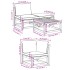 Juego de muebles jardín 5 pzas con cojines madera maciza