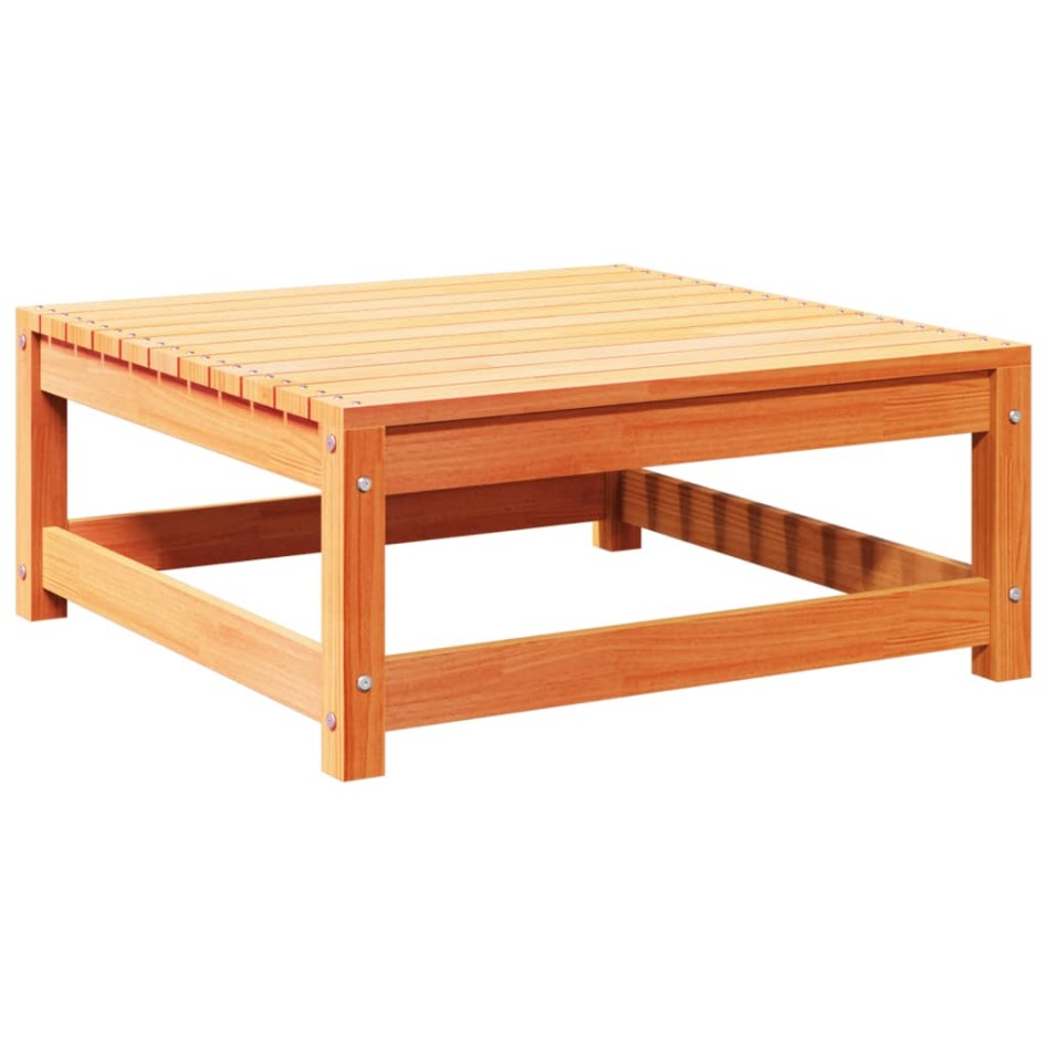 Juego de sofás de jardín 6 pzas madera maciza pino marrón