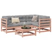 Set de sofás jardín 5 pzas con cojines madera abeto Douglas