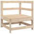 Juego de sofás de jardín 7 piezas madera maciza de