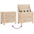 Juego de sofás de jardín 7 piezas madera maciza de