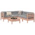 Set de sofás jardín 6 pzas con cojines madera abeto