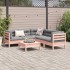 Set de sofás jardín 6 pzas con cojines madera abeto
