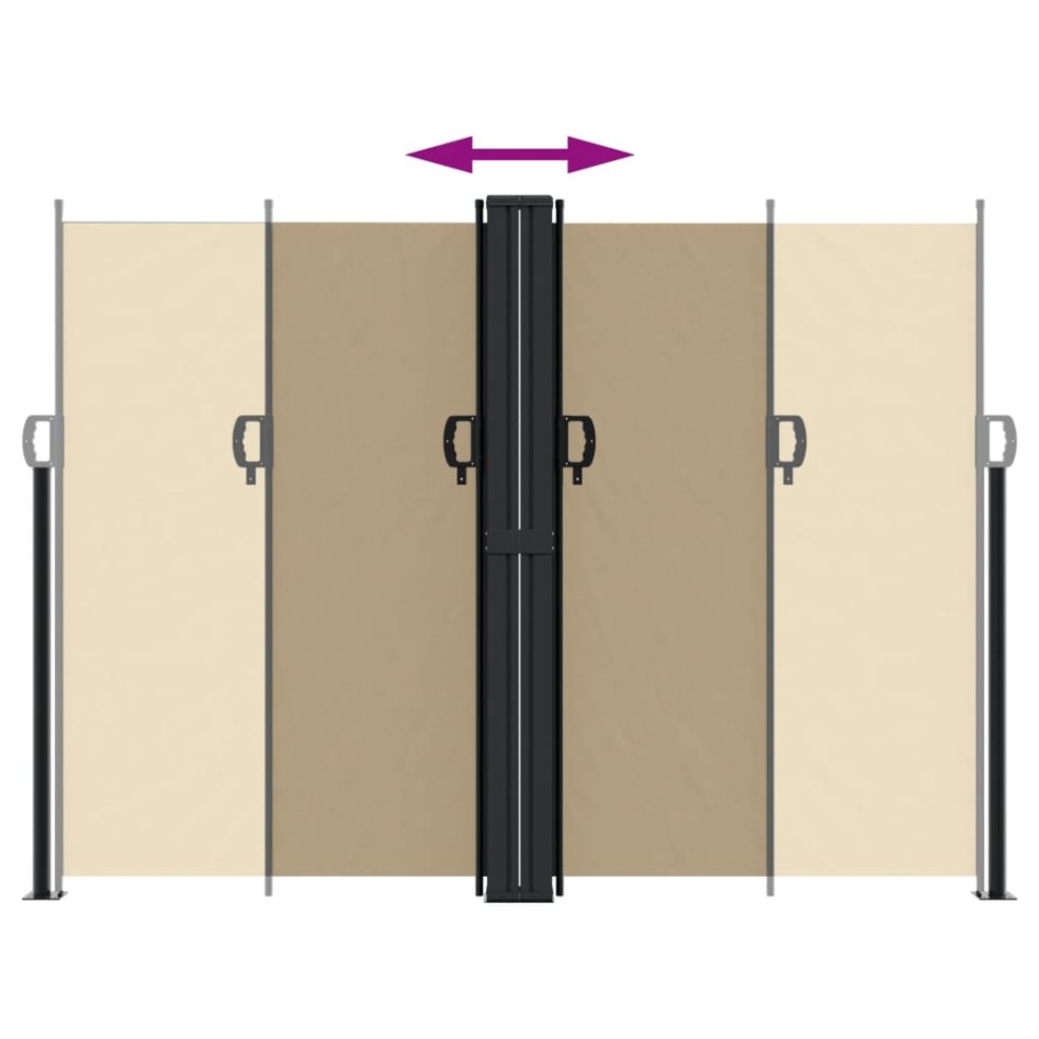 Toldo lateral retráctil beige 180x1000