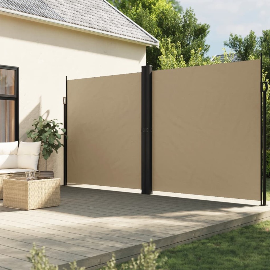 Toldo lateral retráctil beige 200x1000