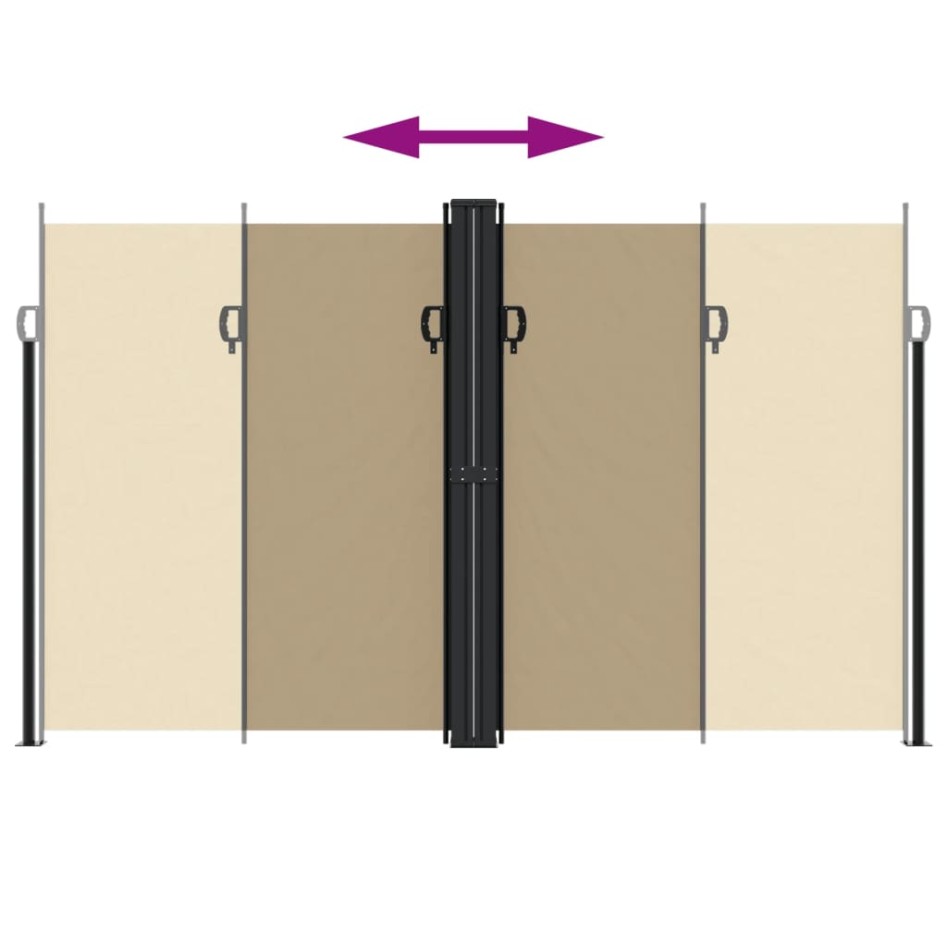 Toldo lateral retráctil beige 200x1000