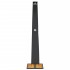 Ducha de exterior ratán PE y madera acacia negro 55x60x224