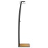 Ducha de exterior ratán PE y madera acacia negro 55x60x224