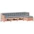 Juego de muebles jardín 5 pzas y cojines madera abeto