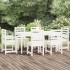 Juego de comedor de jardín 7 piezas madera maciza pino