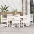 Juego de comedor de jardín 7 piezas madera maciza pino