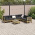 Set de sofás jardín 7 pzas con cojines madera pino