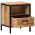 Mesita de noche madera maciza de mango 40x35x50