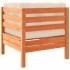 Set de sofás jardín 6 pzas con cojines madera pino marrón