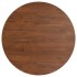 Mesa alta de madera maciza roble marrón oscuro Ø60x89,5