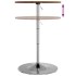 Mesa alta de madera maciza roble marrón oscuro Ø60x89,5
