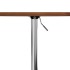 Mesa alta de madera maciza roble marrón oscuro Ø60x89,5