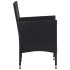 Set de comedor de jardín 3 pzas ratán PE vidrio templado