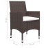 Set de comedor de jardín 3 pzas ratán PE vidrio templado