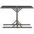 Set de comedor de jardín 3 pzas ratán PE vidrio templado