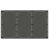 Mesa de jardín superficie de vidrio ratán PE negro 150x90x75