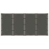 Mesa de jardín superficie de vidrio ratán PE gris 190x90x75