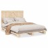 Estructura de cama con cabecero madera maciza pino 140x200