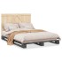 Estructura de cama sin colchón madera de pino gris 160x200
