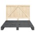 Estructura de cama sin colchón madera de pino gris 160x200