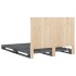 Estructura de cama sin colchón madera de pino gris 160x200
