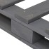 Estructura de cama sin colchón madera de pino gris 160x200