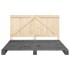 Estructura de cama con cabecero madera de pino gris