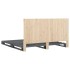 Estructura de cama con cabecero madera de pino gris