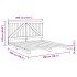 Estructura de cama con cabecero madera de pino gris