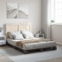 Estructura de cama con cabecero madera pino gris 140x200