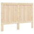 Estructura de cama con cabecero madera pino gris 140x200