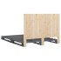 Estructura de cama con cabecero madera pino gris 140x200