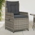 Sillones reclinables de jardín 2 uds ratán sintético