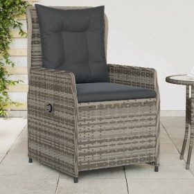 Sillones reclinables de jardín 2 uds ratán sintético