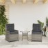 Sillones reclinables de jardín 2 uds ratán sintético